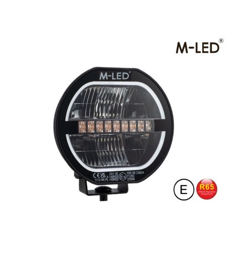 Extraljus - M-Led - Classic 220 - 9.5" - 24.2cm - Smoke - Positionsljus Vit/Bärnsten - Spot 