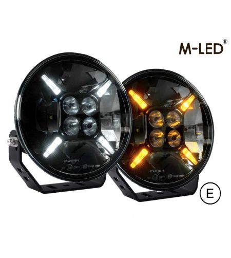 Verstraler - M-Led - Classic 220 - 9.5" - 24.2cm - Smoke - Positielicht Wit/Amber - Spot
