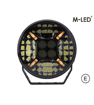 Driving light - M-Led - Classic 220 - 9.5" - 24.2cm - Smoke - Position light White/Amber - Spot