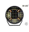 Extraljus - M-Led - Classic 220 - 9.5" - 24.2cm - Smoke - Positionsljus Vit/Bärnsten - Spot