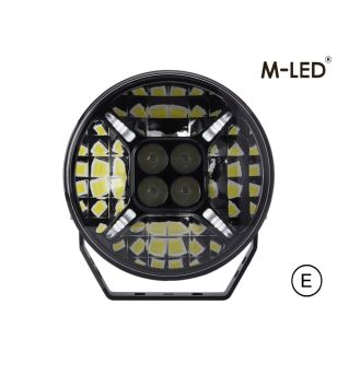 Extraljus - M-Led - Classic 220 - 9.5" - 24.2cm - Smoke - Positionsljus Vit/Bärnsten - Spot 