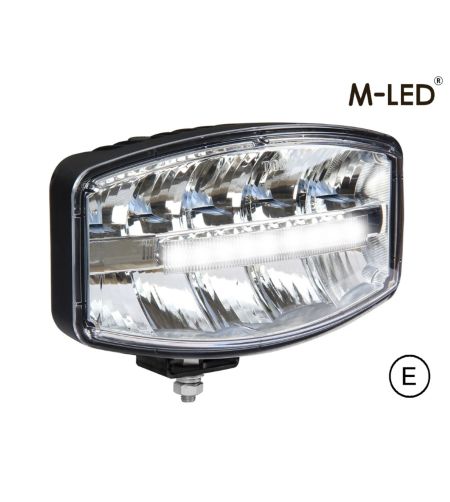 Extraljus - M-Led - Classic 220 - 9.5" - 24.2cm - Smoke - Positionsljus Vit/Bärnsten - Spot 