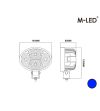 Verstraler - M-Led - Classic 220 - 9.5" - 24.2cm - Smoke - Positielicht Wit/Amber - Spot