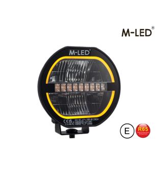 Extraljus - M-Led - Classic 220 - 9.5" - 24.2cm - Smoke - Positionsljus Vit/Bärnsten - Spot 