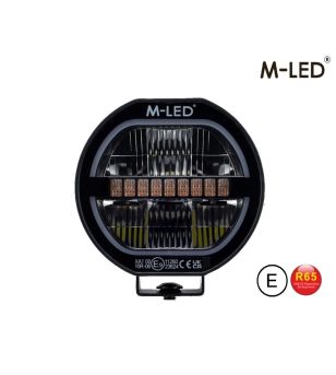 Extraljus - M-Led - Classic 220 - 9.5" - 24.2cm - Smoke - Positionsljus Vit/Bärnsten - Spot 