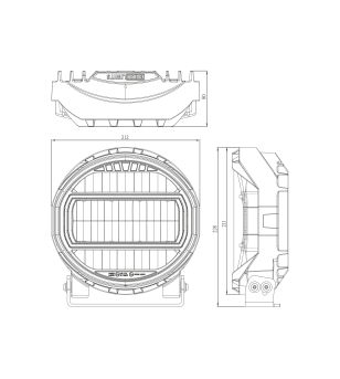 Driving light - Briod - Edge - 8.3" - 21.2cm - Position light White/Amber - Driving