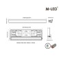 LED bar - M-Led - 21.2" - 53.7cm - Nummerplaatbevestiging - Positielicht Wit/Amber - Driving