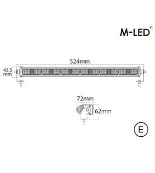 LED Lightbar - Ledson - Epix 37 - Slim - 37.1" - 94.3cm - Powerboost - Driving