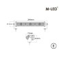 LED Light bar - M-Led - 11.2" - 28.4cm - Position light - Spot LED Light bar - M-Led - 11.2" - 28.4cm - Position light - Spot