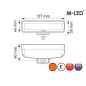Work light - M-Led - Sergeant - Edgeless - 6.2" - 15.7cm - Dark Look - 1 flash pattern - Wide Work light - M-Led - Sergeant - Edgeless - 6.2" - 15.7cm - Dark Look - 1 flash pattern - Wide
