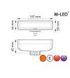 Arbeitsbeleuchtung - M-Led - Sergeant - Randlos - 6.2" - 15.7cm - Dark Look - Wide