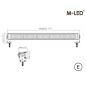 LED bar - M-Led - Gladiator - 21.5" - 54.5cm - Positielicht Wit/Amber/Geel - Driving LED bar - M-Led - Gladiator - 21.5" - 54.5cm - Positielicht Wit/Amber/Geel - Driving