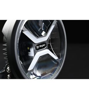 Extraljus - Skyled - Crux 9X - 8.7" - 22cm - Smoke - Positionsljus Vit/Bärnsten - Driving 