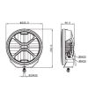 Driving light - Skyled - Crux 9X - 8.7" - 22cm - Smoke - Position light White/Amber - Driving