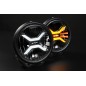 Extraljus - Skyled - Crux 7X - 6.7" - 17cm - Smoke - Positionsljus Vit/Bärnsten - Driving 