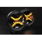 Extraljus - Skyled - Crux 7X - 6.7" - 17cm - Smoke - Positionsljus Vit/Bärnsten - Driving 