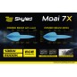 Extraljus - Skyled - Maoi 7X - 6.7" - 17.1cm - Smoke - Positionsljus Vit/Bärnsten - Driving 
