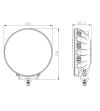Extraljus - Skyled - Cosmo 9X - Dynamic - 8.7" - 22cm - Smoke - Positionsljus Vit/Bärnsten - Driving
