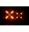 Extraljus - Skyled - Cosmo 9X - Flash - 9" - 22.8cm - Smoke - Positionsljus Vit/Bärnsten - 1 blixtmönster - Driving -