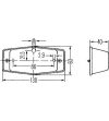 Double burner - Nedking - Classic Black Bullet - 5.1" - 13cm - Bärnsten