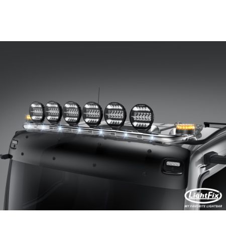 Dachbügel - Lightfix - Sky-light - Vorverkabelt - Hochglänzender Edelstahl - MAN - TGS/TGX - L - 2020+