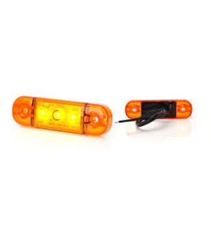 Marker Light - WAS - W97.1 Black - 3.3" - 8.4cm - Amber - 12V-24V