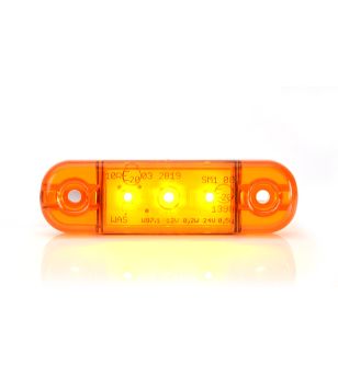 Markeringsljus - WAS - W97.1 - 3.3" - 8.4cm - Bärnsten - 12V-24V