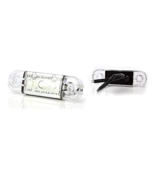 Begrenzungsleuchte - WAS - W97.1 Schwarz - 3.3" - 8.4cm - Klar - Weiß - 12V-24V 
