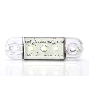 Marker Light - WAS - W97.1 - 3.3" - 8.4cm - Clear - White - 12V-24V