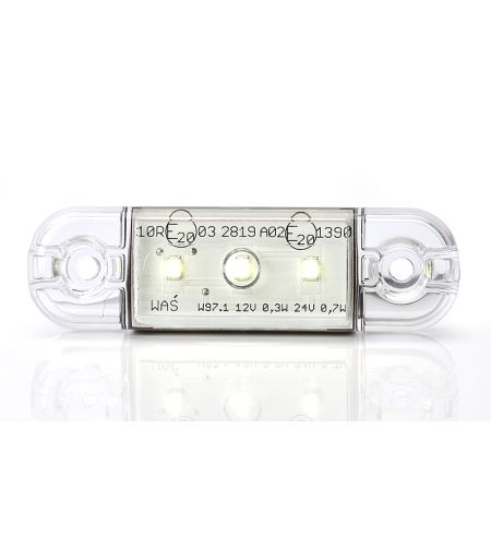 Markeringslicht - WAS - W97.1 - 3.3" - 8.4cm - Helder - Wit - 12V-24V