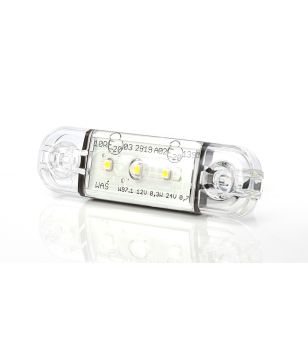 Markeringslicht - WAS - W97.1 Black - 3.3" - 8.4cm - Helder - Wit - 12V-24V
