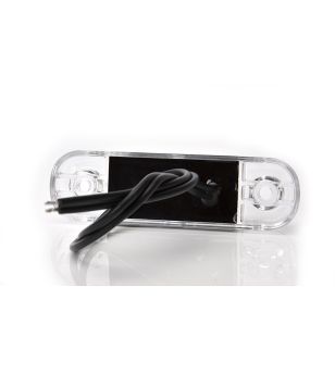 Begrenzungsleuchte - WAS - W97.1 Schwarz - 3.3" - 8.4cm - Klar - Weiß - 12V-24V 