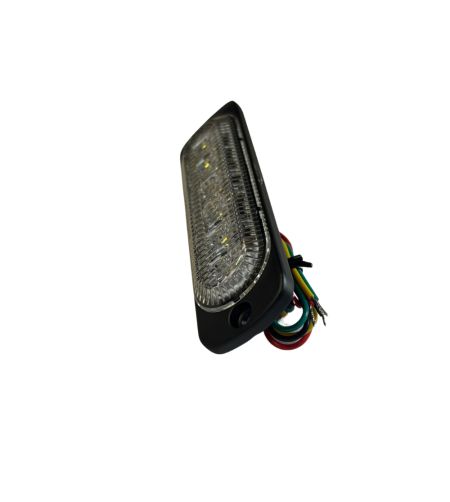 Blitzleuchte - 247 Lighting - 6-Led - 4.4" - 11.3cm - Klar - 19 Blitzmuster - Amber - 12V-30V