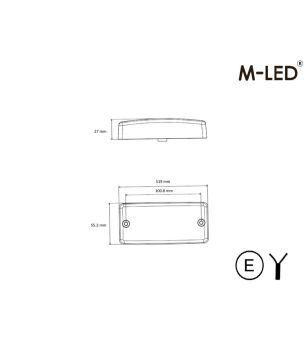 Marker Light - M-Led - Classic - 4.7" - 11.9cm - Red - 12V-30V