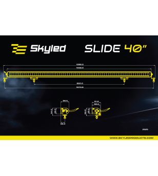 LED bar - Skyled - Slide 40 - 41.7" - 105.8cm - Smoke - Positielicht Wit/Amber - Driving