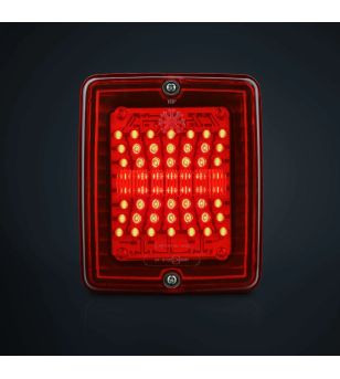 Tail light - Strands - IZE LED - Square - 4.3" - 11cm - Red - Tail - 24V