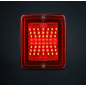 Achterlicht - Strands - IZE LED - Square - 4.3" - 11cm - Rood - Achter - 24V Achterlicht - Strands - IZE LED - Square - 4.3" - 11cm - Rood - Achter - 24V