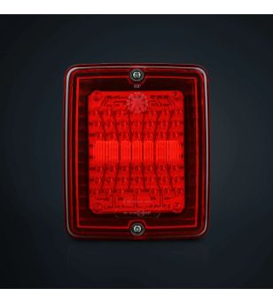 Bakljus - Strands - IZE LED - Square - 4.3" - 11cm - Röd - Bak - 24V 