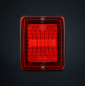 Achterlicht - Strands - IZE LED - Square - 4.3" - 11cm - Rood - Achter - 24V Achterlicht - Strands - IZE LED - Square - 4.3" - 11cm - Rood - Achter - 24V