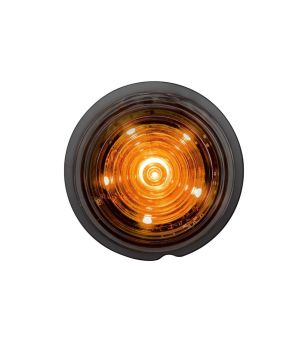 Marker Light - Strands - Dark Knight Viking - Round - 3" - 7.8cm - Clear - White - 12V-30V