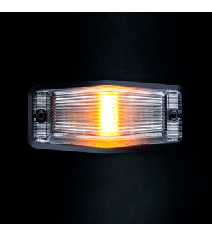 Double burner - Strands - IZE LED Silver Arrow - 4.9" - 12.5cm - LED - Klar - Vit/Bärnsten - 21 blixtmönster - 12V-30V -