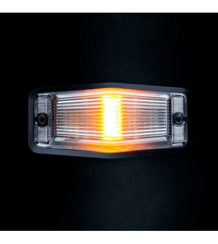 Double burner - Strands - IZE LED Silver Arrow - 4.9" - 12.5cm - LED - Klar - Weiß/Amber - 21 Blitzmuster - 12V-30V