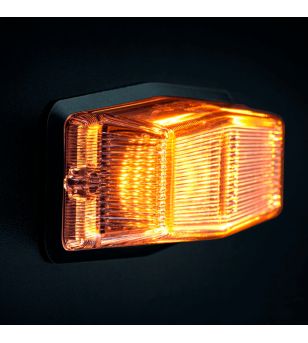 Double burner - Strands - IZE LED Silver Arrow - 4.9" - 12.5cm - LED - Klar - Weiß/Amber - 21 Blitzmuster - 12V-30V