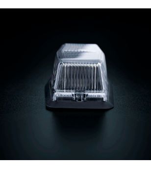 Double burner - Strands - IZE LED Silver Arrow - 4.9" - 12.5cm - LED - Clear - White/Amber - 21 flashpatterns - 12V-30V