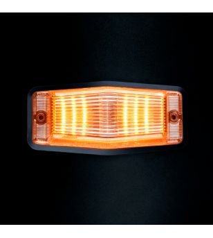 Double burner - Strands - IZE LED Silver Arrow - 4.9" - 12.5cm - LED - Klar - Vit/Bärnsten - 21 blixtmönster - 12V-30V -