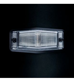 Double burner - Strands - IZE LED Silver Arrow - 4.9" - 12.5cm - LED - Clear - White/Amber - 21 flashpatterns - 12V-30V