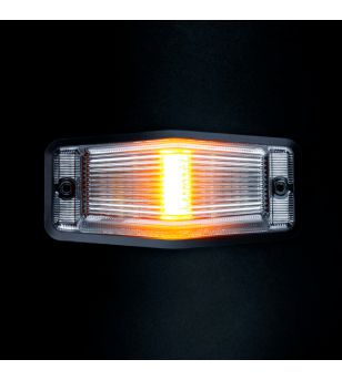 Double burner - Strands - IZE LED Silver Arrow - 4.9" - 12.5cm - LED - Klar - Vit/Bärnsten - 21 blixtmönster - 12V-30V -