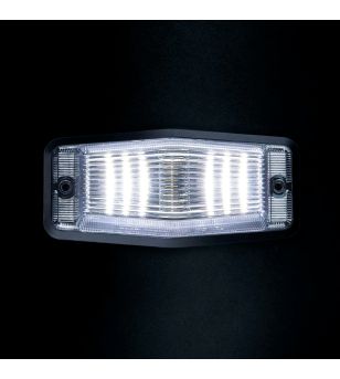 Double burner - Strands - IZE LED Silver Arrow - 4.9" - 12.5cm - LED - Klar - Weiß/Amber - 21 Blitzmuster - 12V-30V 