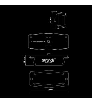 Double burner - Strands - IZE LED Silver Arrow - 4.9" - 12.5cm - LED - Clear - White/Amber - 21 flashpatterns - 12V-30V