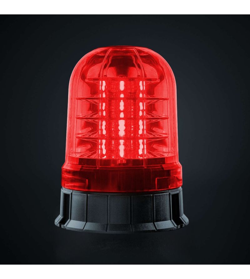 Varningsljus - Strands - Big Energy - 5.5" - 14cm - Röd - 3 blixtmönster - Röd - R65 - 12V-24V - 